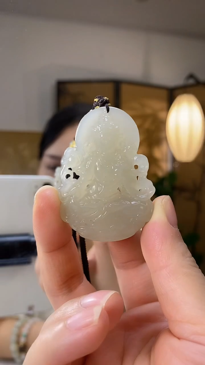 颈饰未镶嵌和田玉度母观音SG-DM