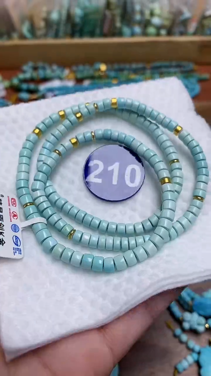 【闪购商品】绿松石项链18K金镶嵌210