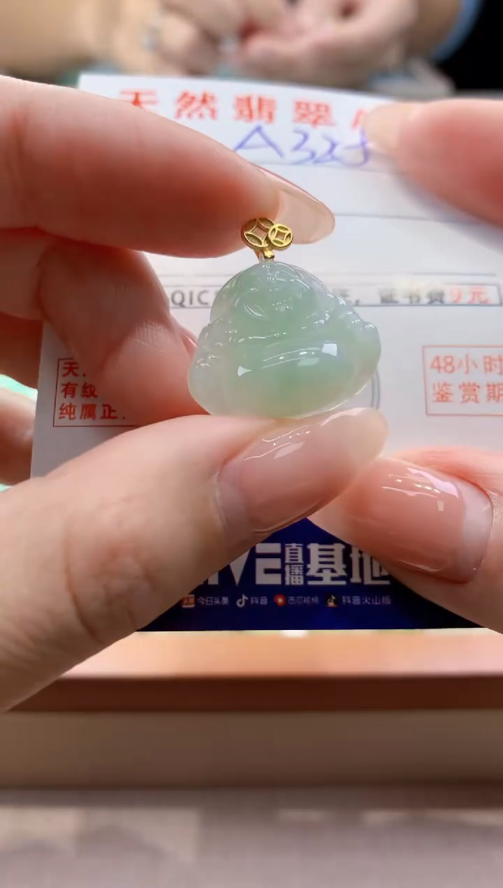 颈饰未镶嵌翡翠天然翡翠挂件