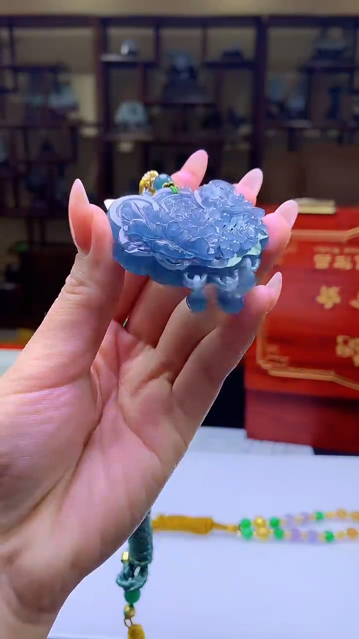 【闪购商品】定制翡翠未镶嵌8003jj-毛货挂件90