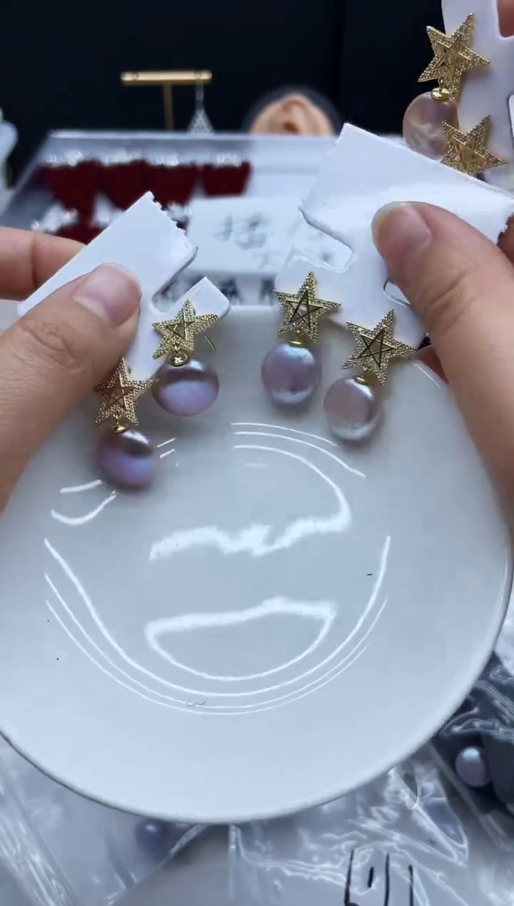 未镶嵌耳饰淡水珍珠耳环多样性发其一