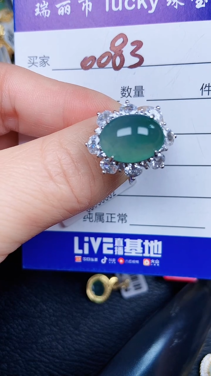 颈饰银S925镶嵌翡翠0083