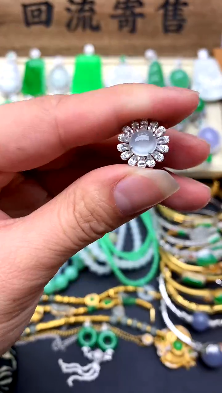 【闪购商品】翡翠戒指18K金镶嵌554-中国好珍宝