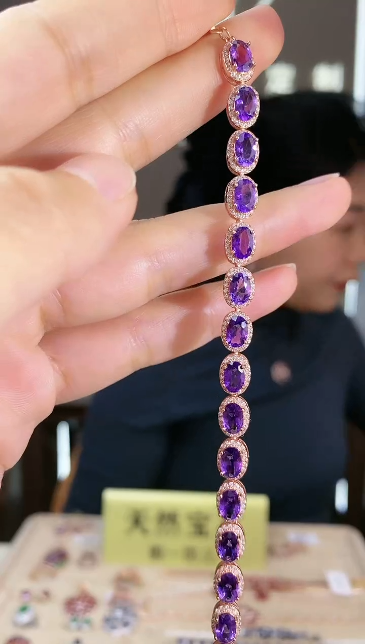 【闪购商品】水晶手链银S925镶嵌手链