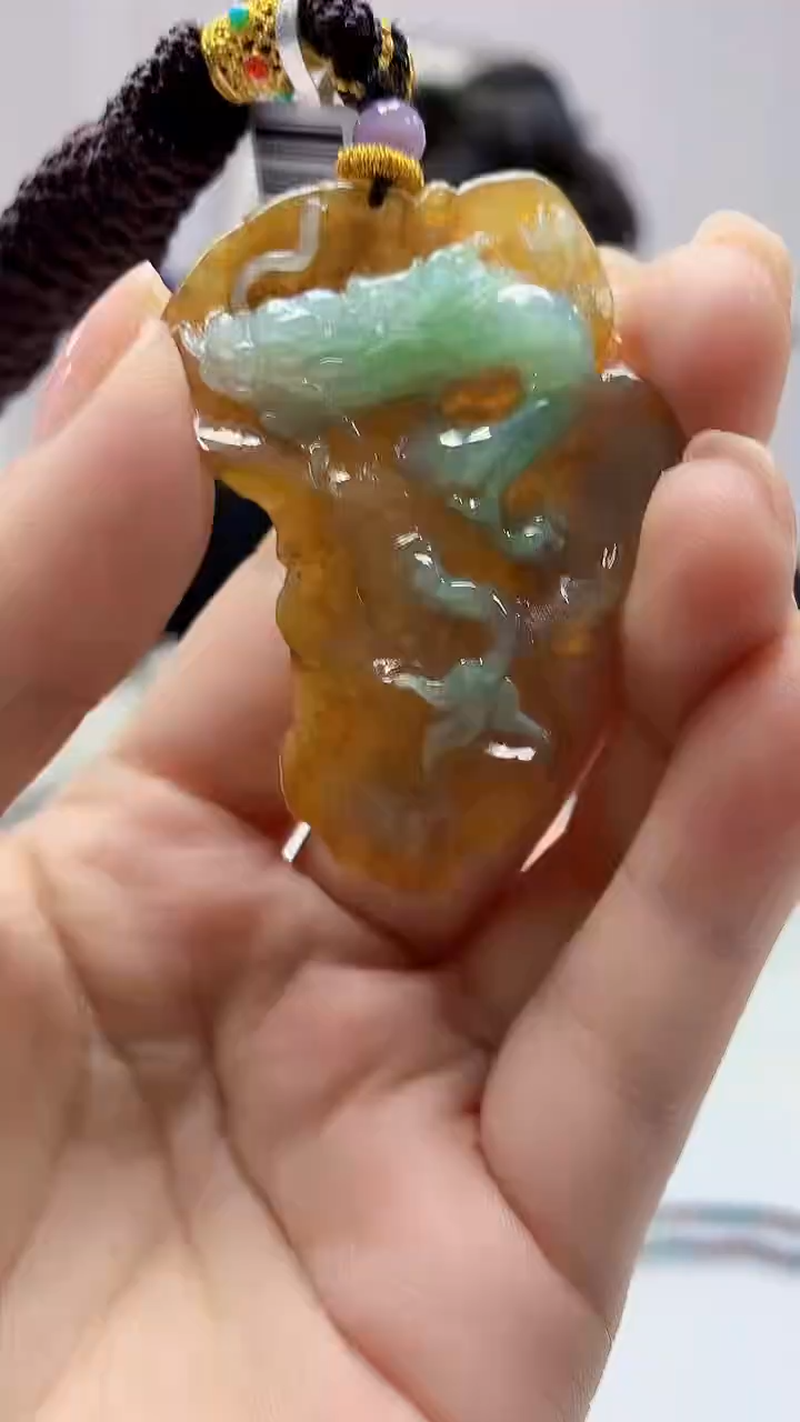 【闪购商品】定制翡翠未镶嵌5145mm-毛货挂件78