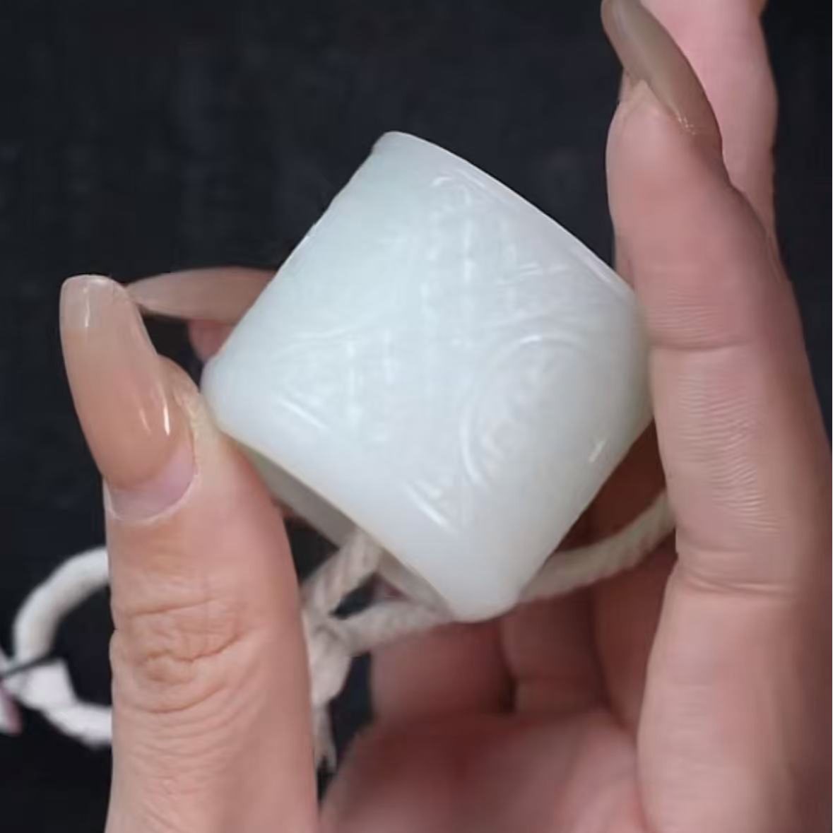 清代和田玉扳指  