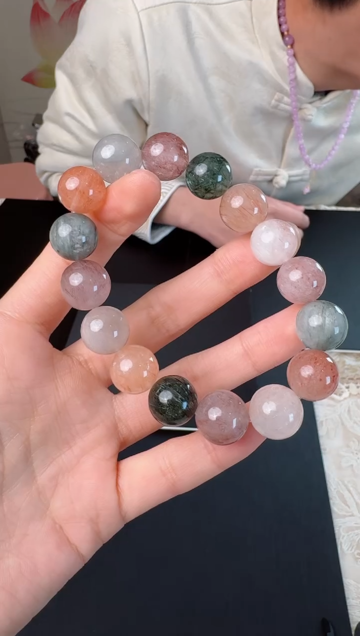 【闪购商品】水晶手串未镶嵌天然兔毛SG18