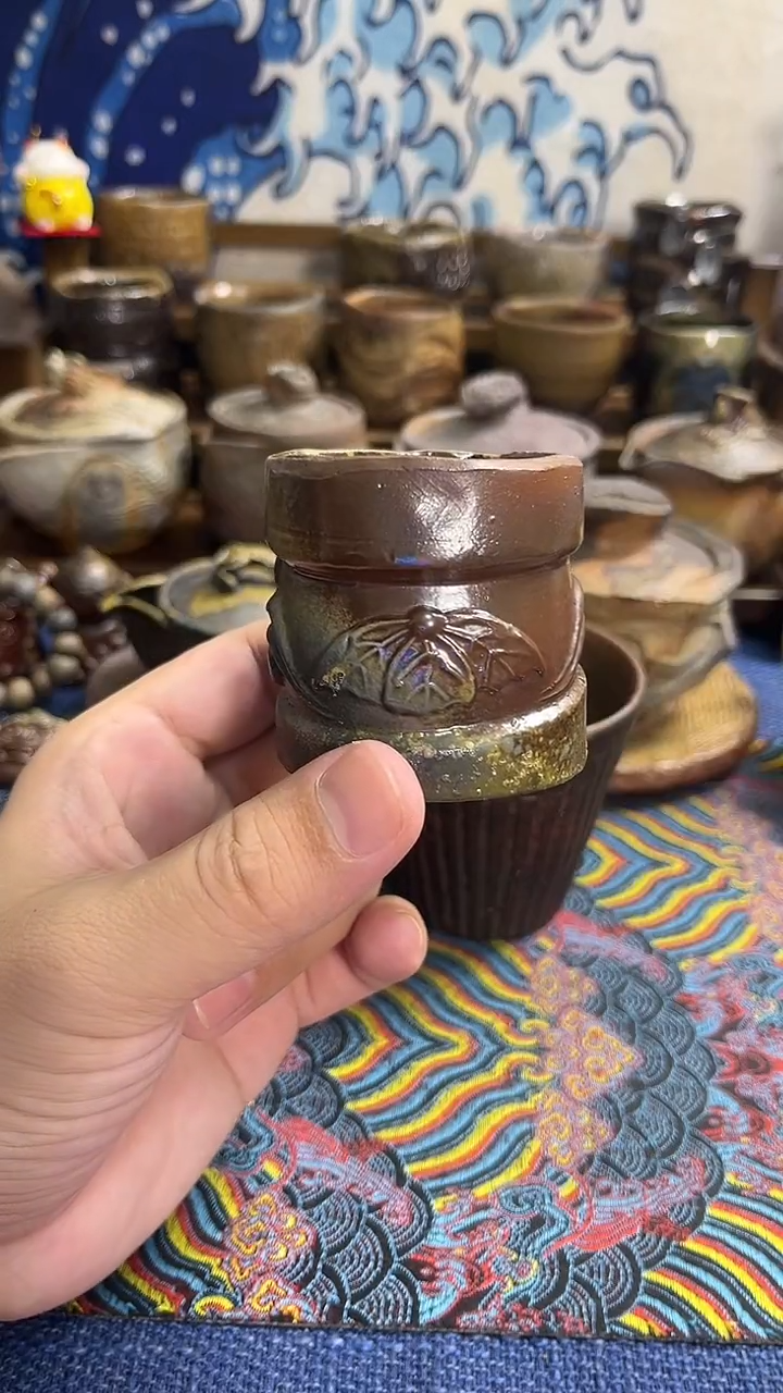 盖置日式备前烧茶具茶周边
