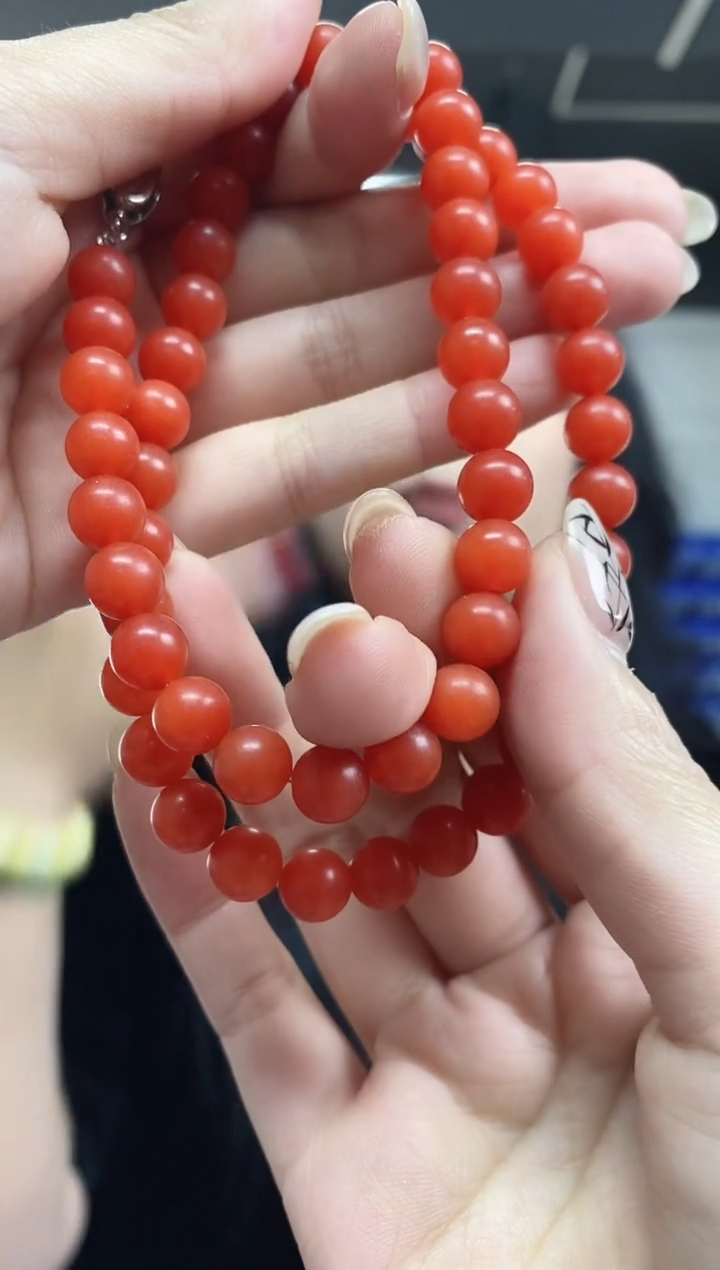 【闪购商品】南红玛瑙项链未镶嵌多样性发其一颜色微差