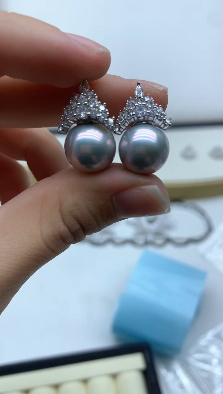 未镶嵌耳饰淡水珍珠多样性发其一