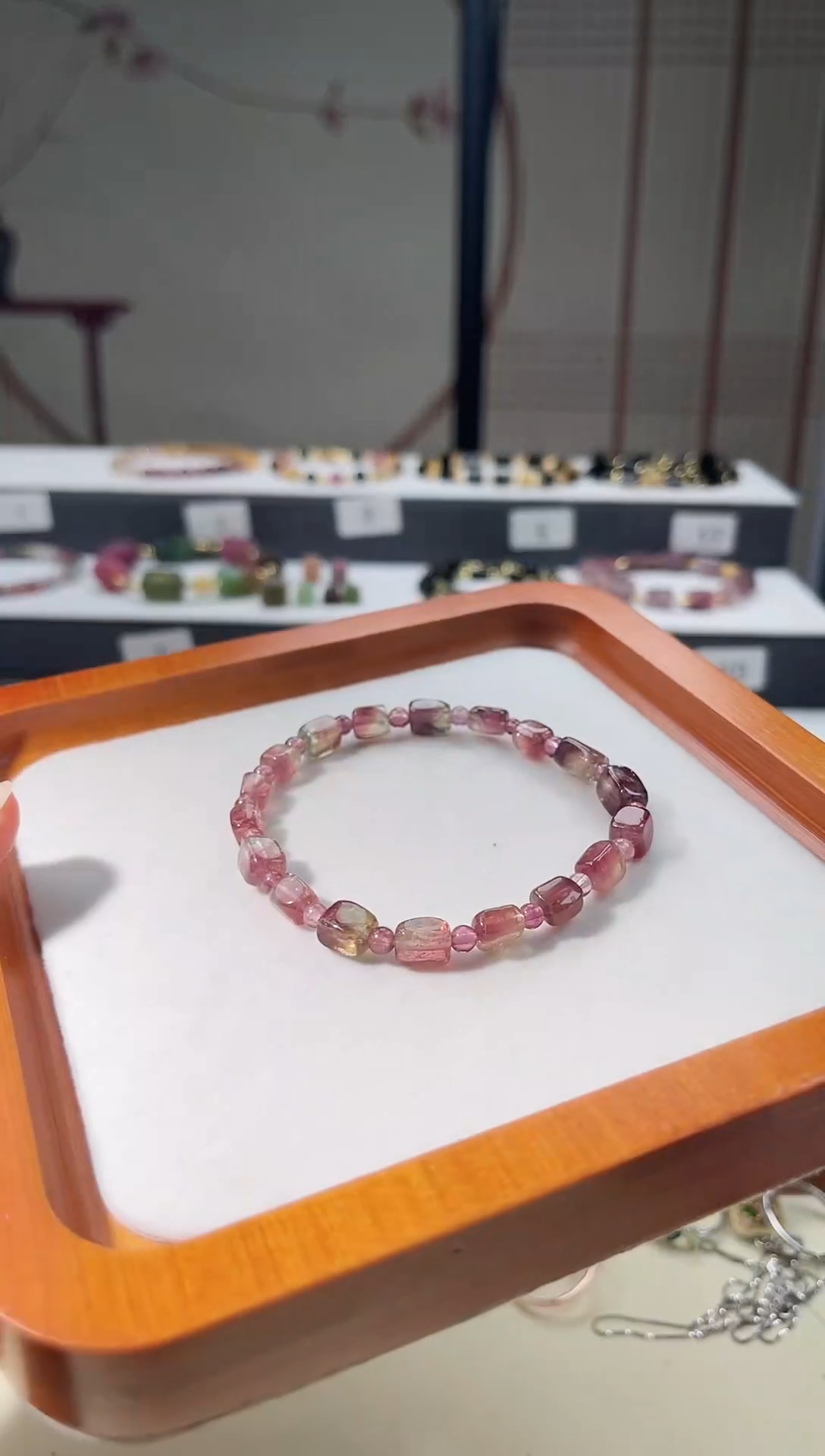 手串银S925镶嵌碧玺手串