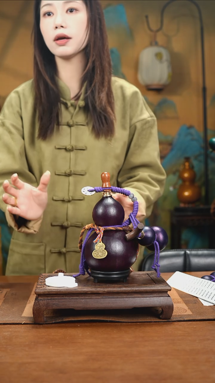 YF057精品藏绳款天然酒葫芦（一物一拍）+小手捏