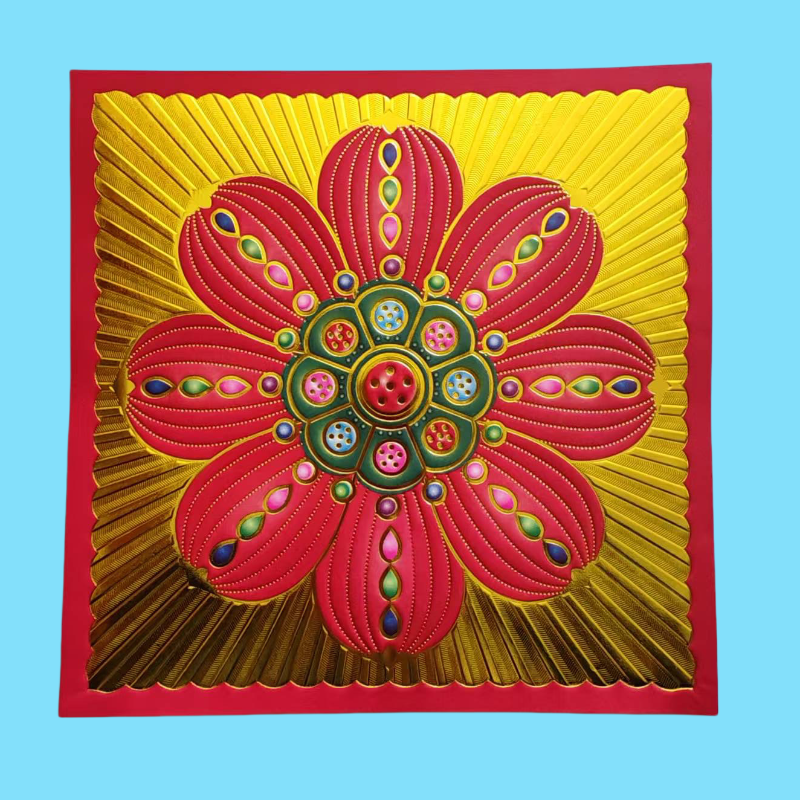 镭射琉璃莲花双面手工折纸19/19厘米包邮