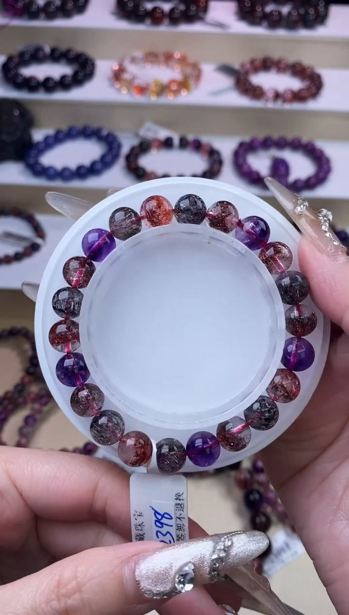 【闪购商品】水晶手链未镶嵌黑加仑超七8m+