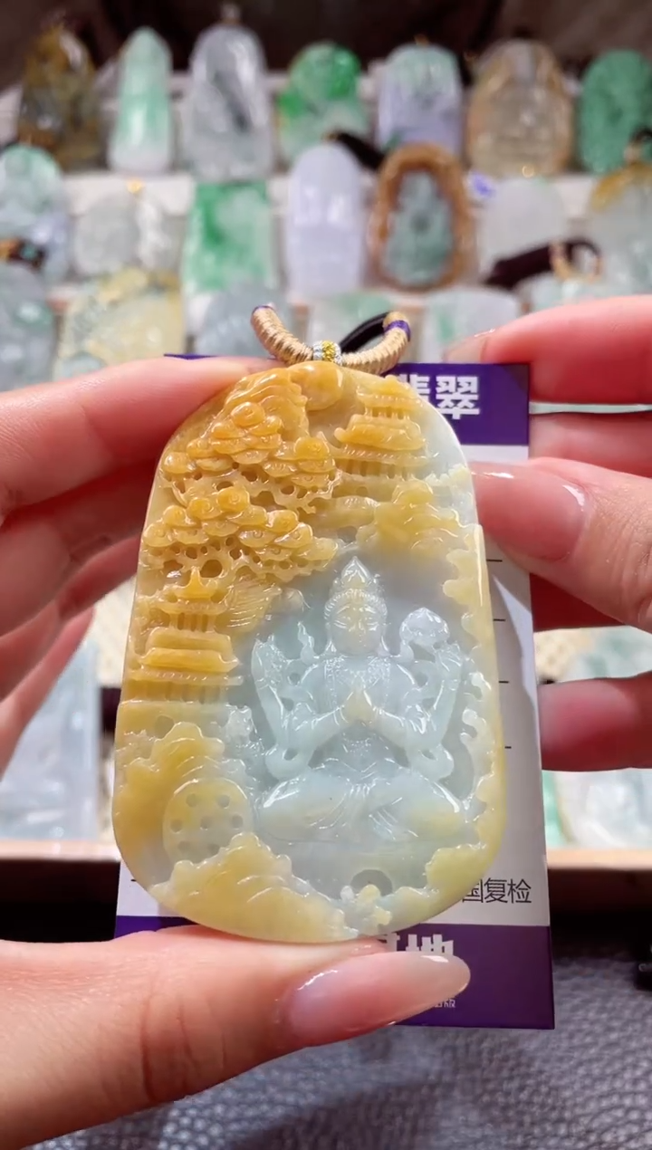 翡翠未镶嵌颈饰0000012345千手