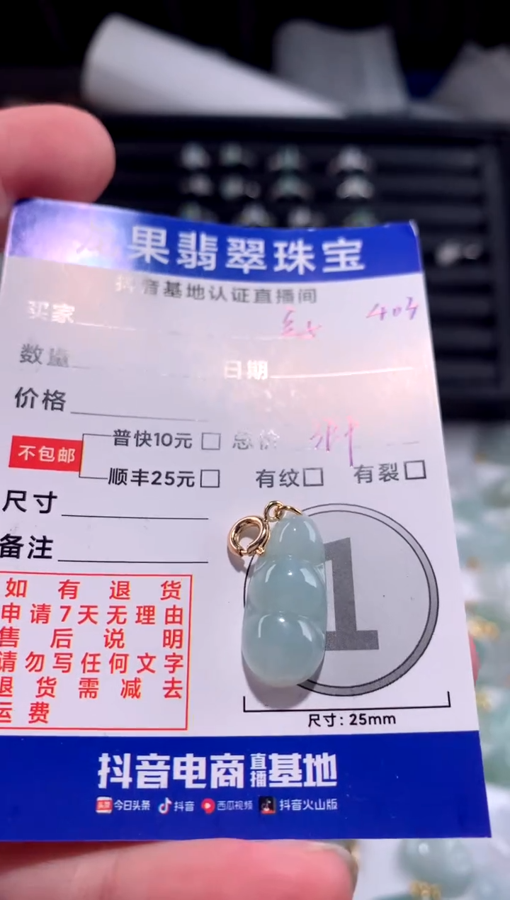 【闪购商品】翡翠颈饰未镶嵌豆子403