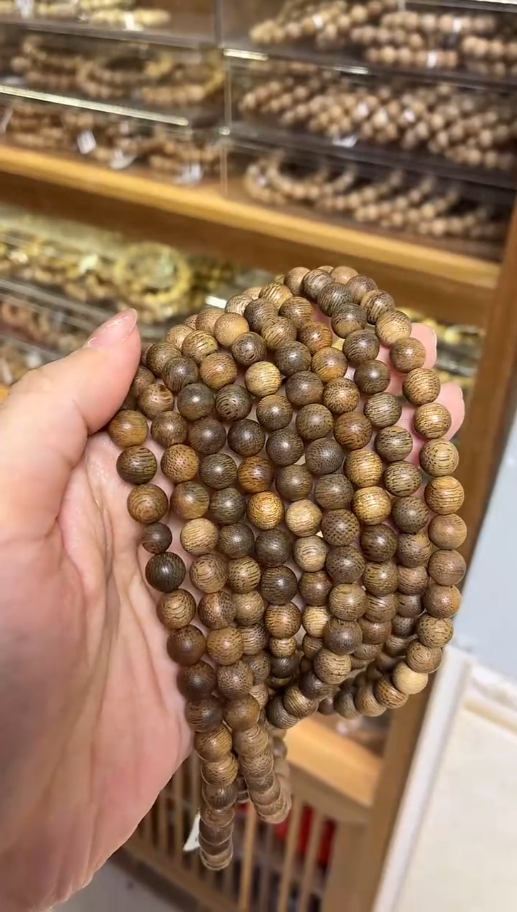 沉香手串文莱圆珠长串0.8多样性发其一