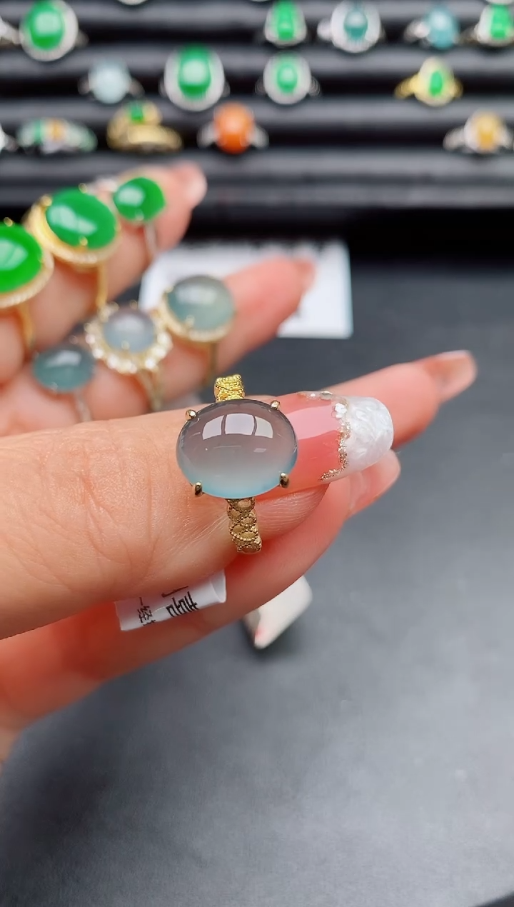 【闪购商品】翡翠戒指银S925镶嵌321321