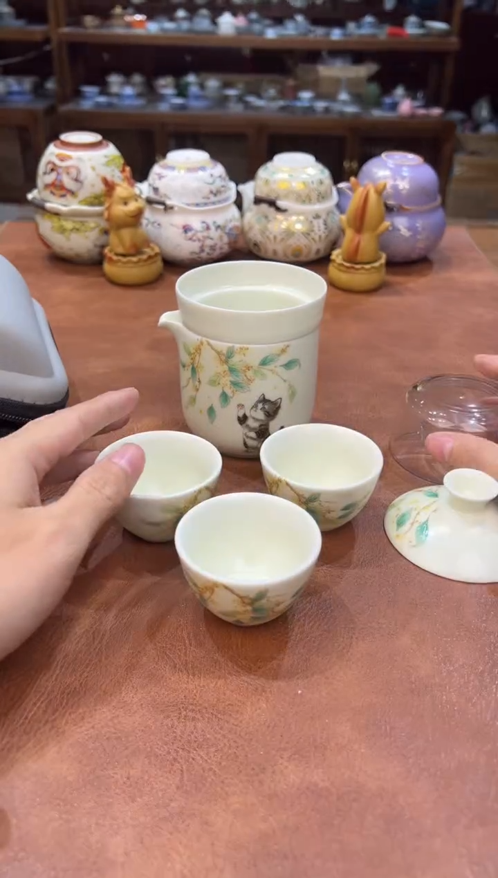 真的很便宜会开片的旅行茶具