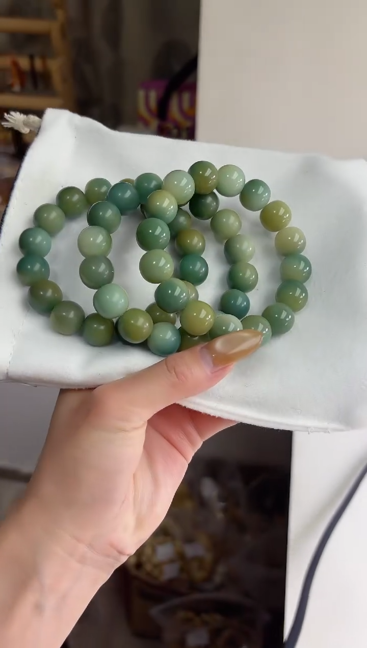 手串菩提根/象牙果沐l14小青提干磨苹果13*14mm手串随机