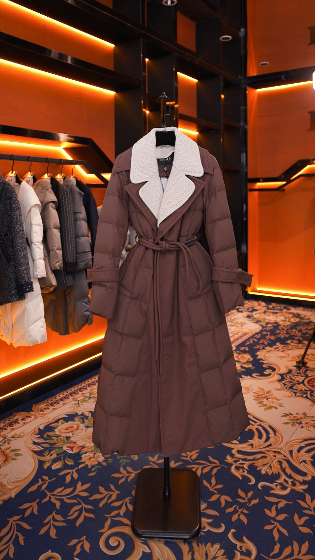 【青青专属】RJ店设计师款高端优雅气质女装白鸭绒外套SZ8006