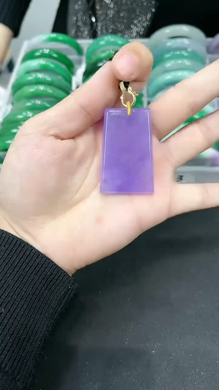 【闪购商品】砖雕s28紫罗兰无事牌吊坠