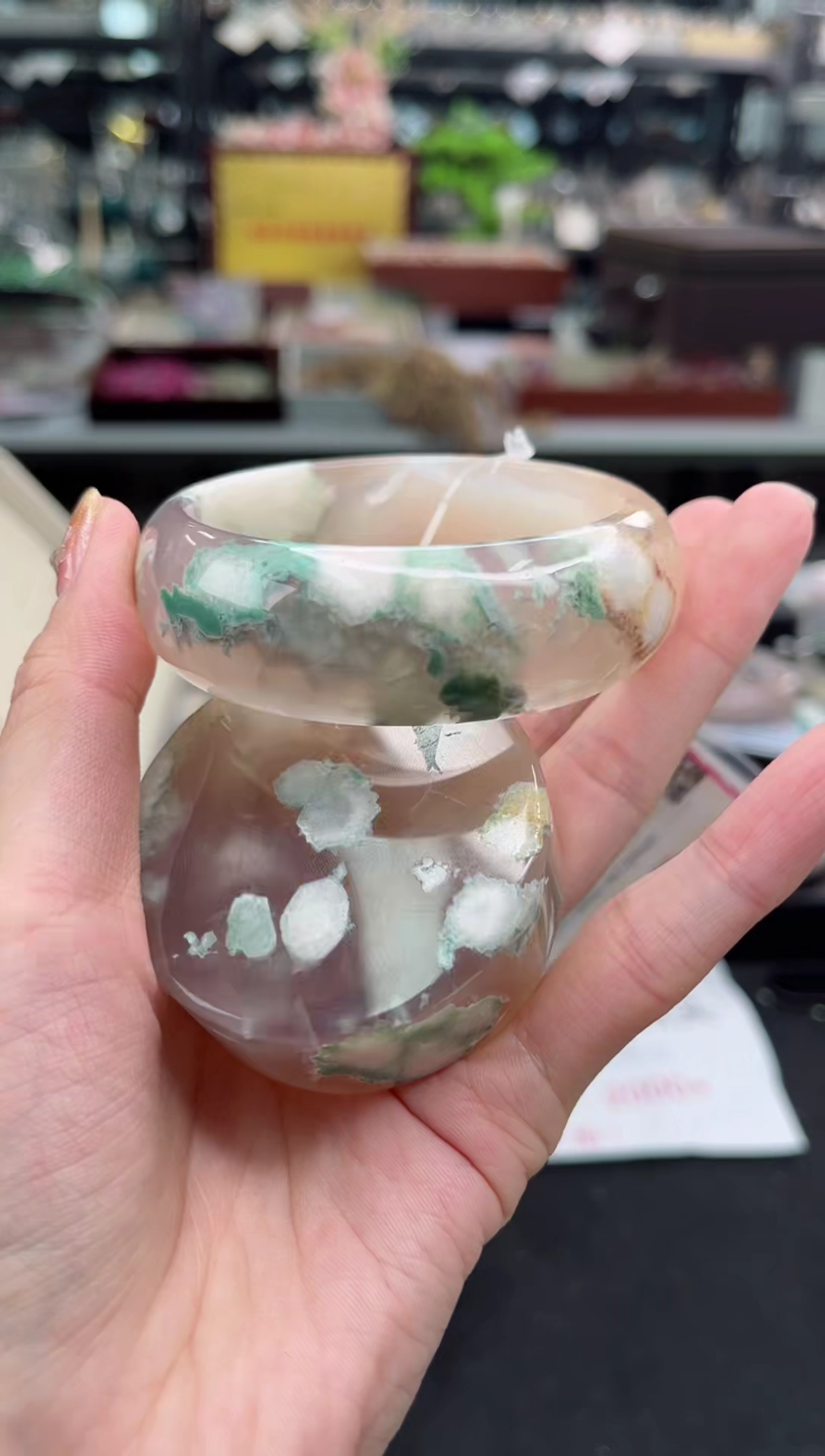 【闪购商品】石英质玉手镯未镶嵌58圈口（赠品镯心）S9379