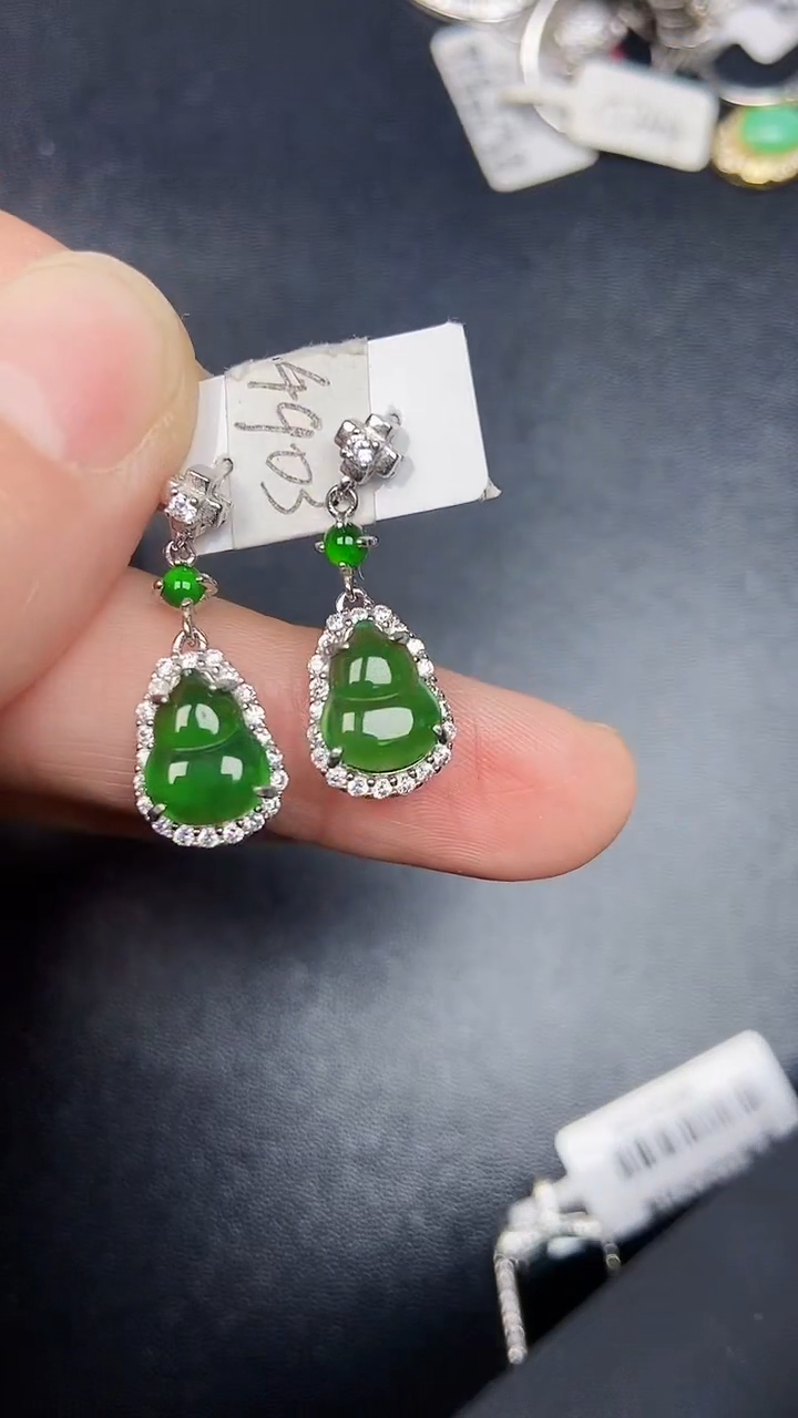 银S925镶嵌戒指翡翠3670