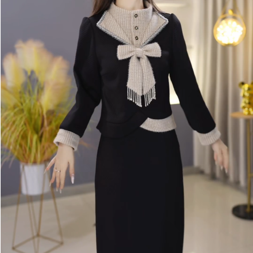 【全额运补】上衣配半身裙两件套优雅时尚减龄收腰显瘦冬季