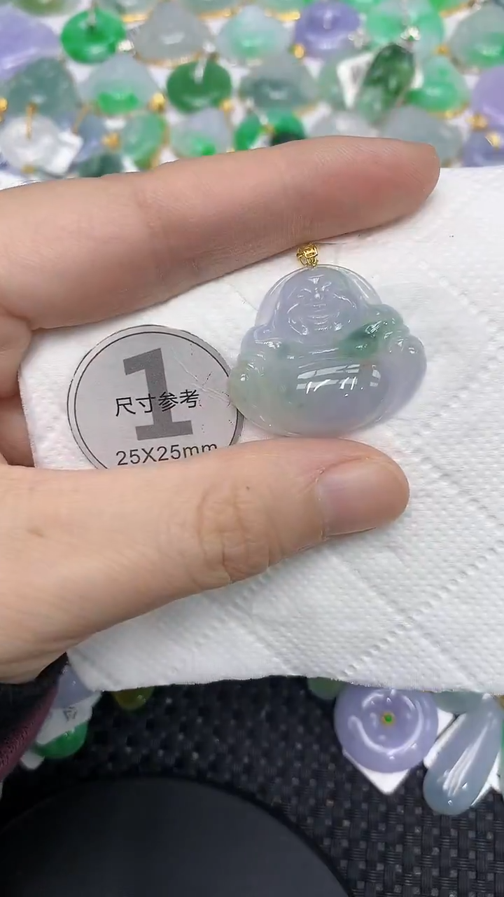 颈饰18K金镶嵌翡翠111111111