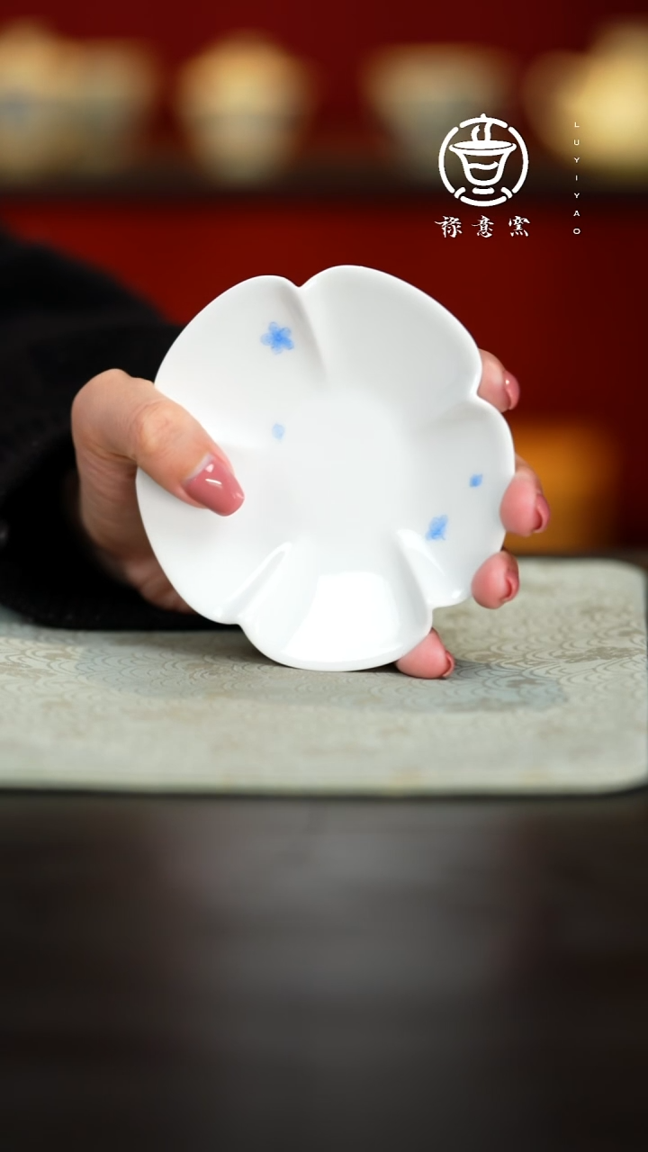 禄意窑甜白福利茶盘