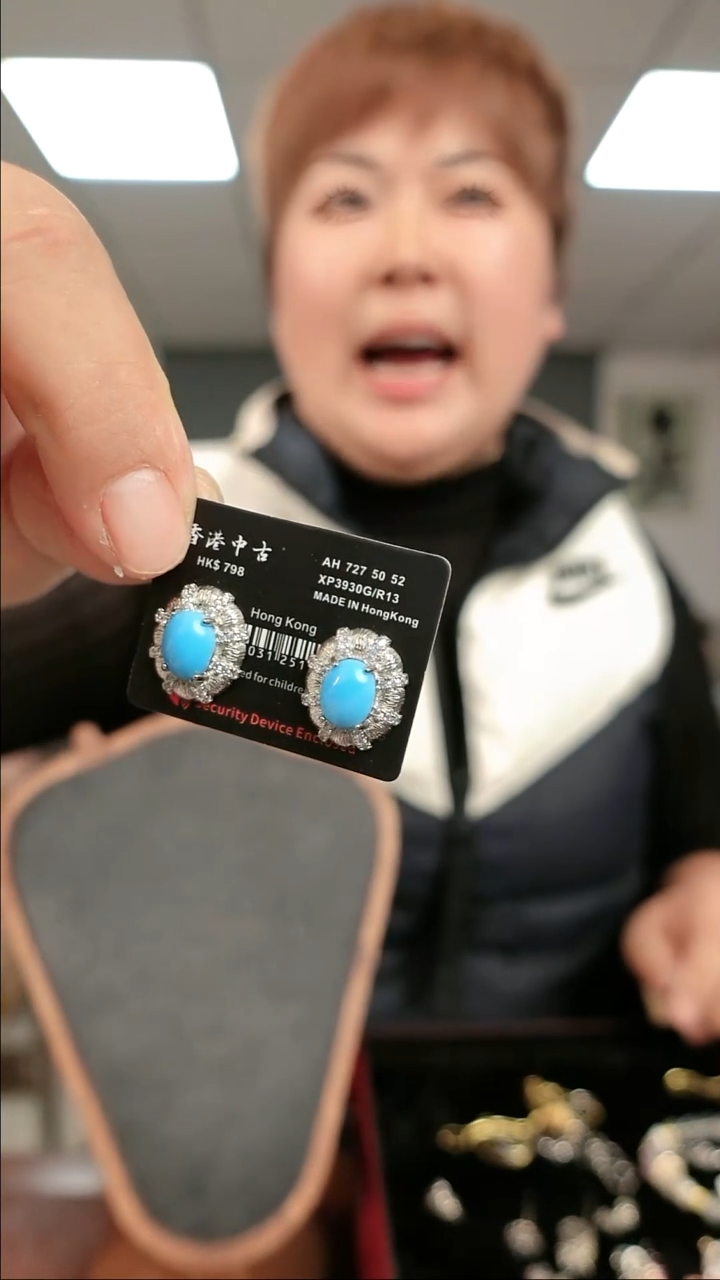 无合金008  松松耳钉     