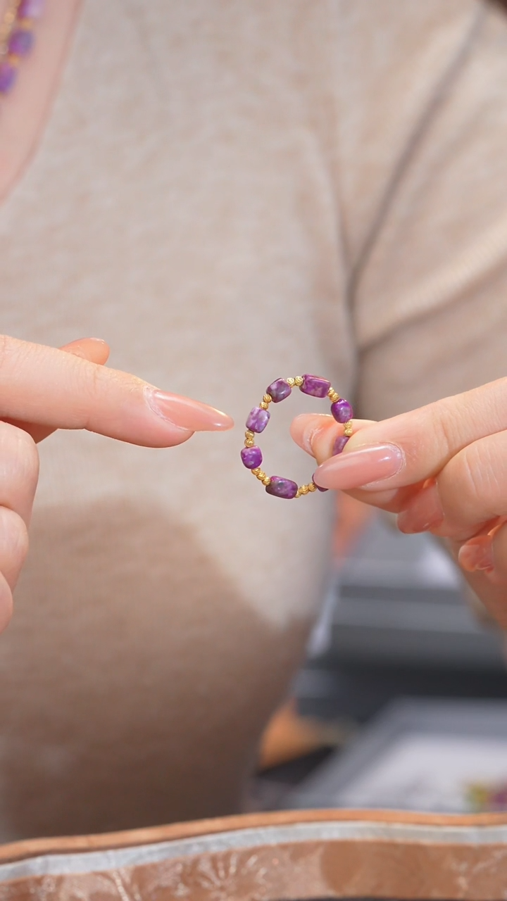 【闪购商品】苏纪石（舒俱来）戒指18K金镶嵌多样性发@@N7146