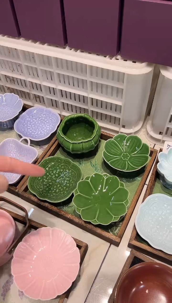 瓷片瓷 正品果盘 带托盘