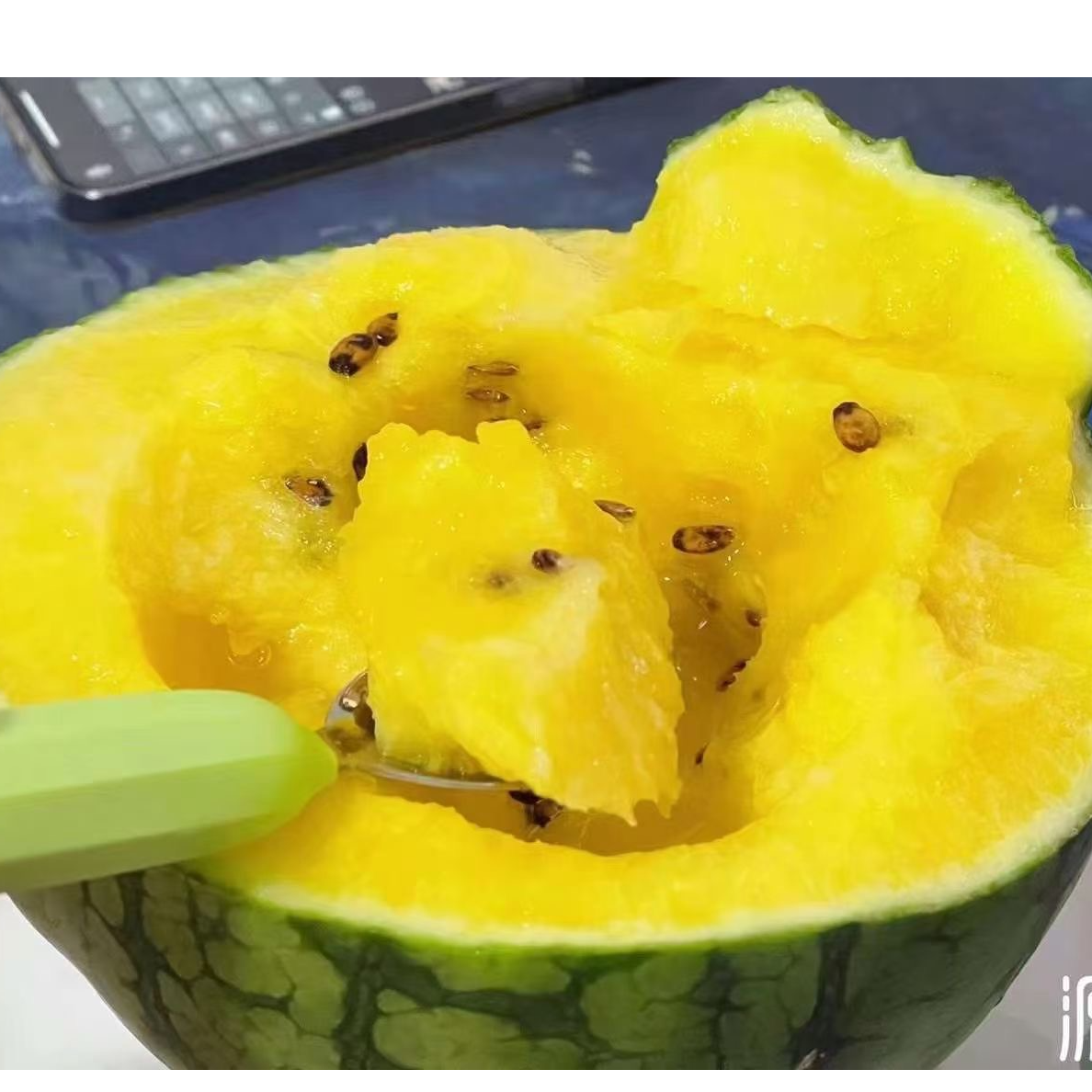 【豹品冰淇淋西瓜 】蜜甜的口感而且水分超足3斤左右皮薄如纸西瓜同城送新鲜江苏省