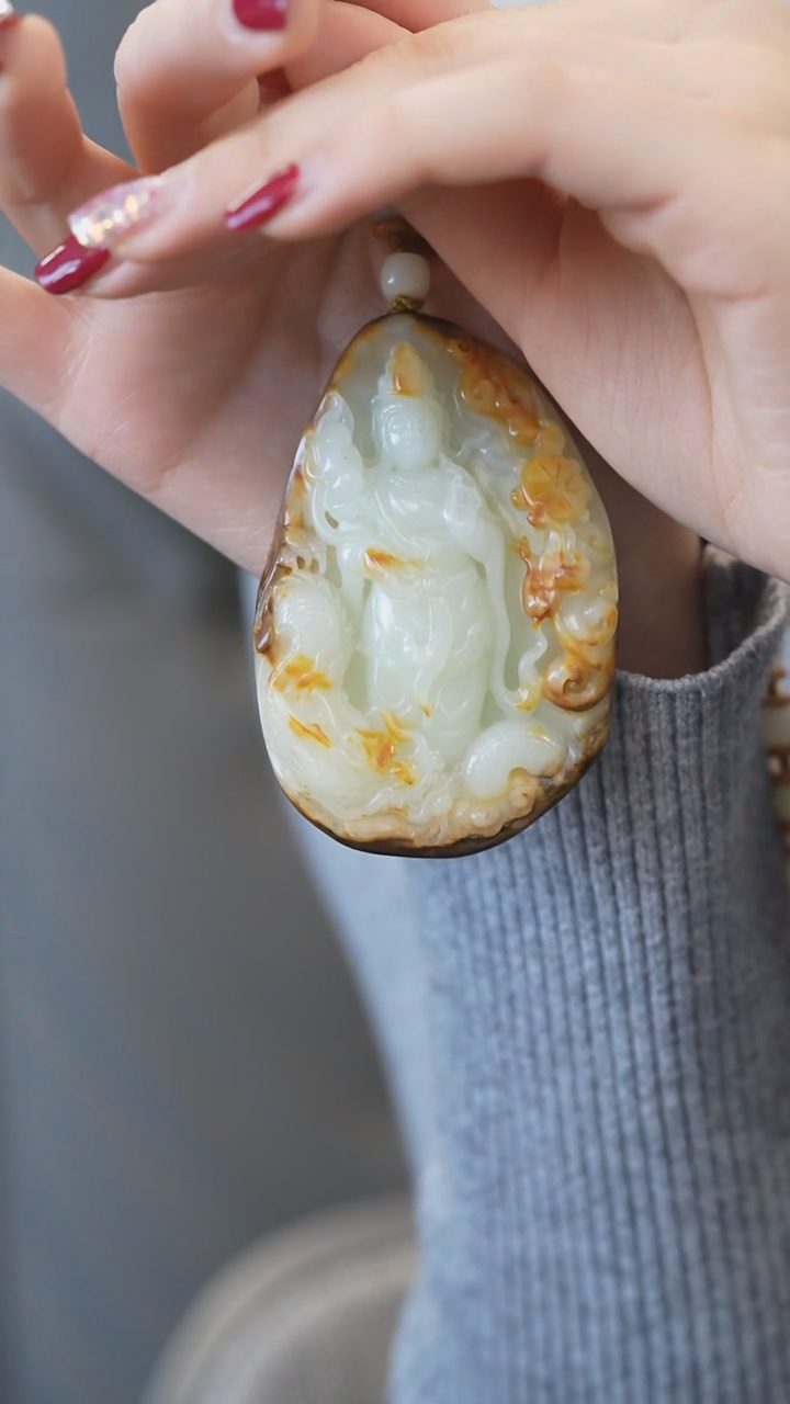 【闪购商品】和田玉吊坠未镶嵌观音