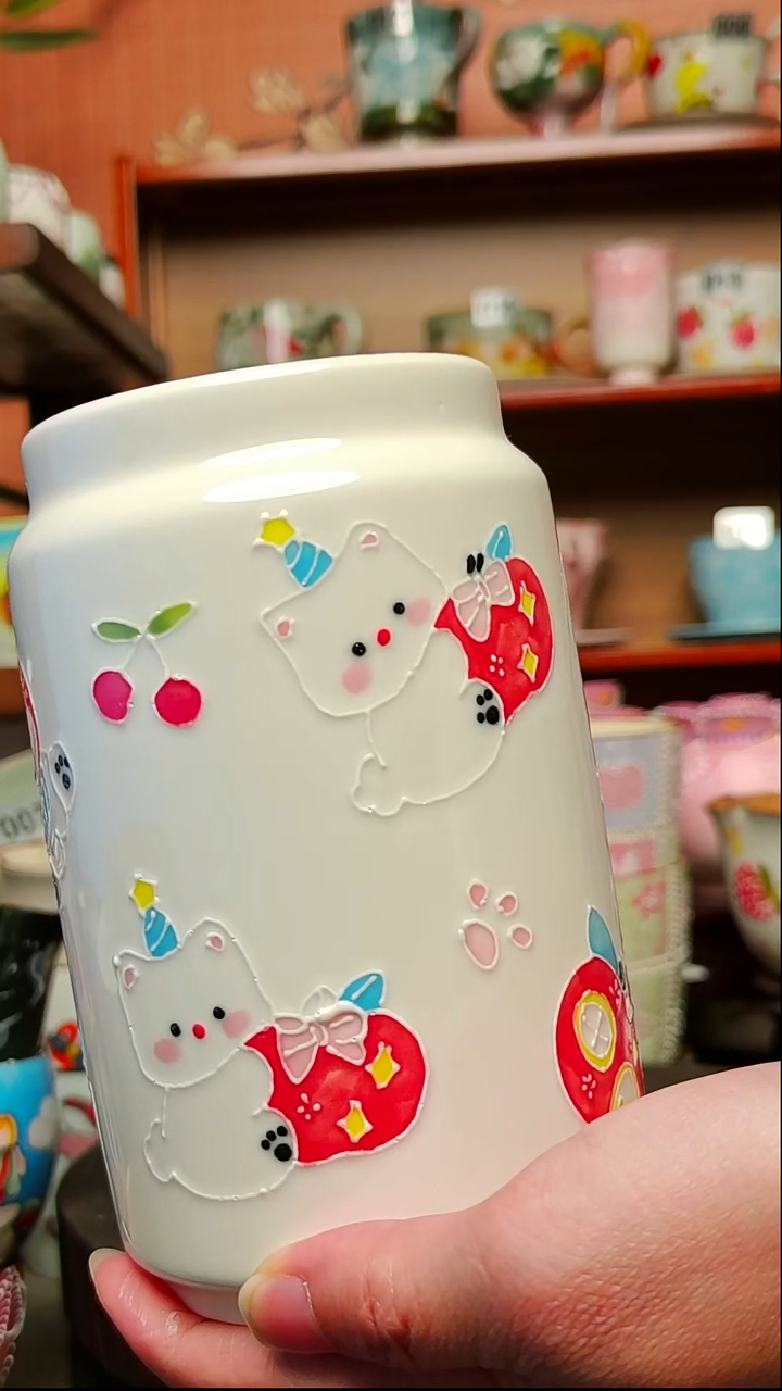 摆件陶景德镇手绘创意陶瓷有瑕