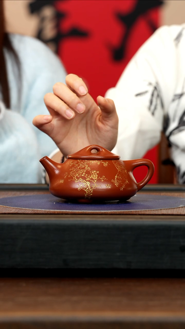 【闪购商品】紫砂茶壶ZLH 朱泥 石瓢 280cc