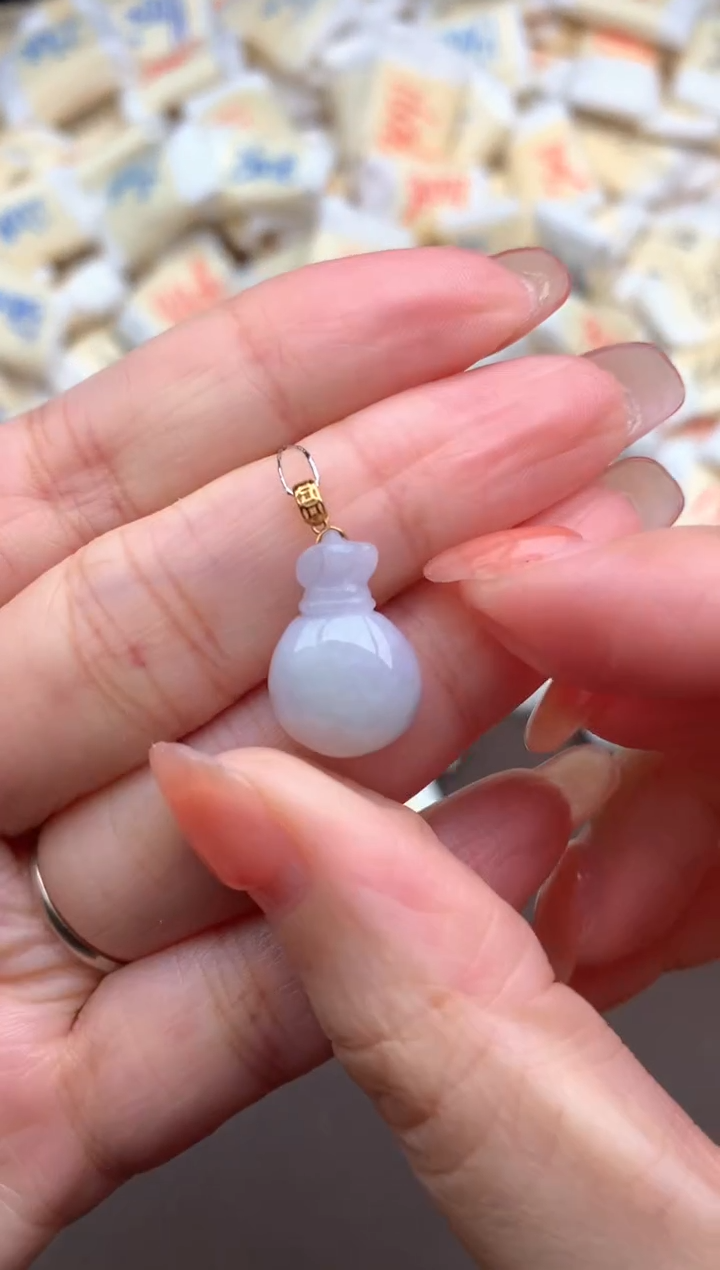 【闪购商品】翡翠挂件18K金镶嵌一