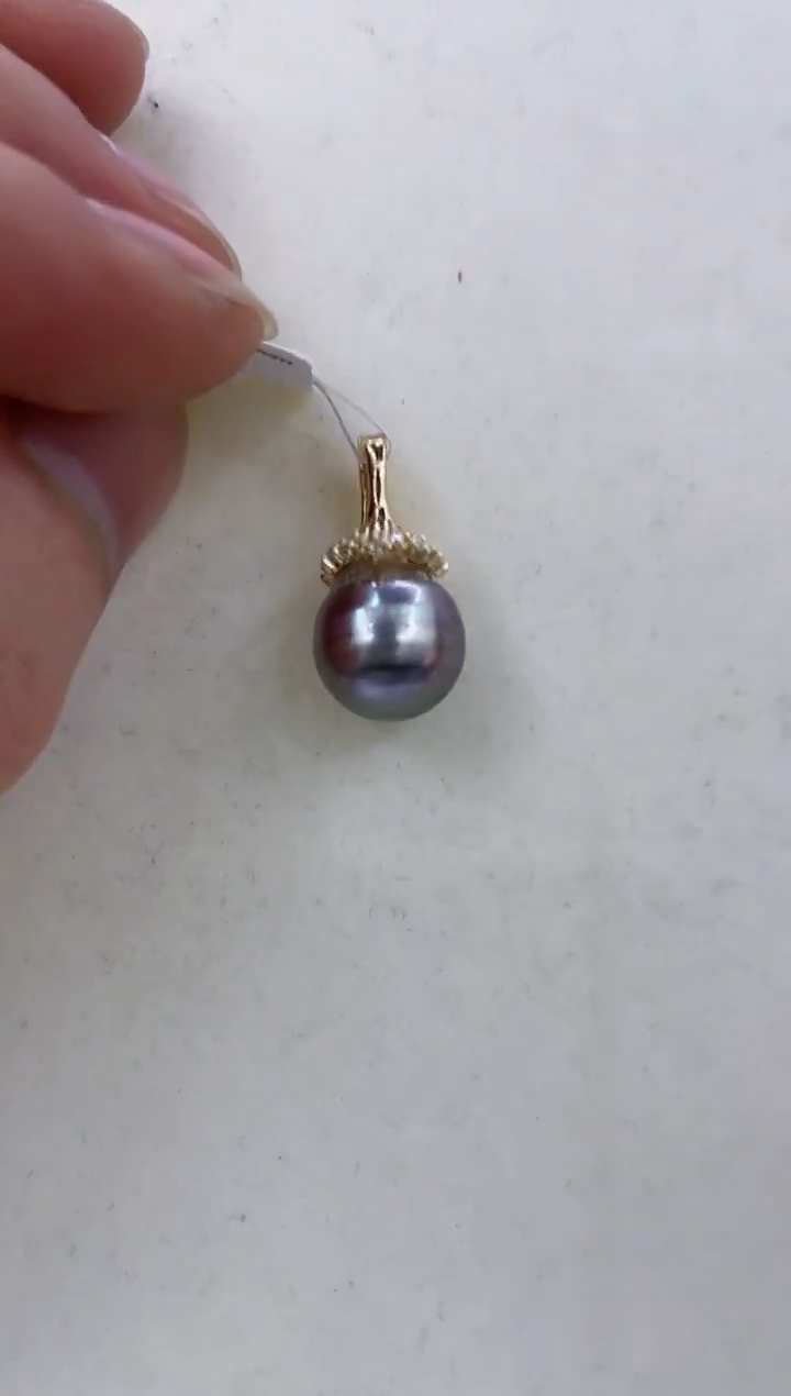 银S925镶嵌颈饰海水珍珠  