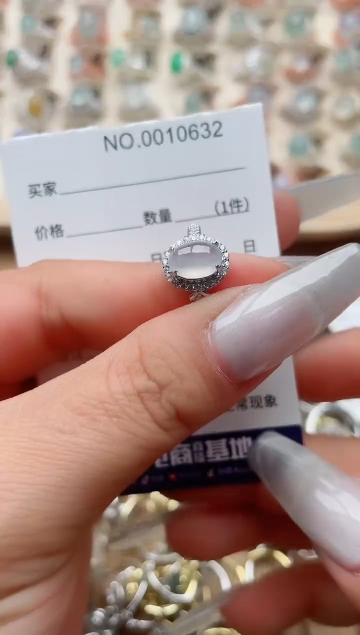 【闪购商品】翡翠戒指银S925镶嵌·