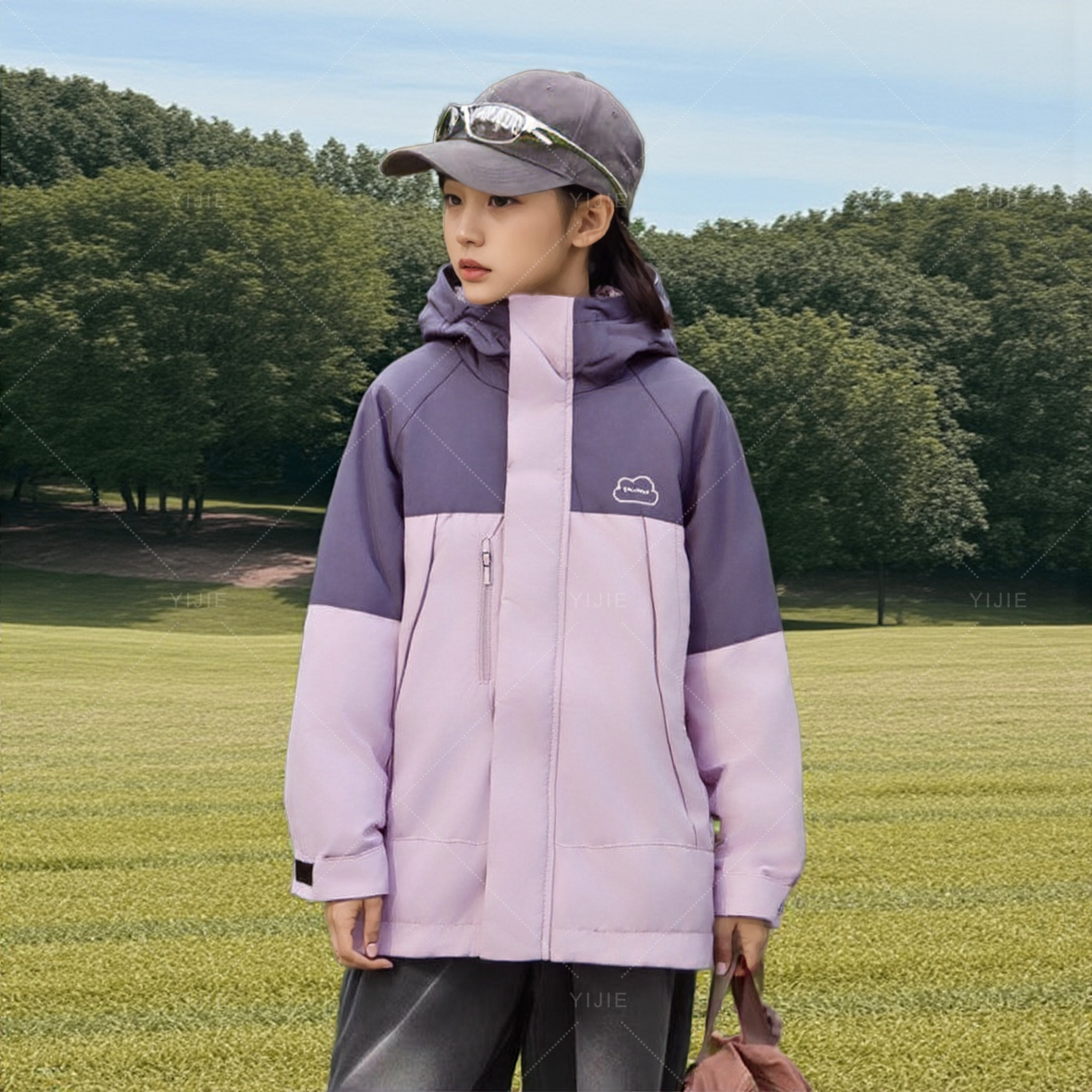 【乐动魔方】男女童冲锋衣外套2025秋季新款中大童三防户外登山