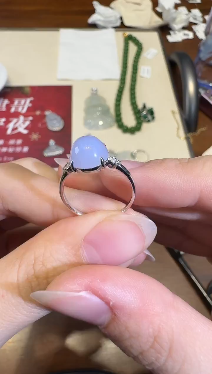 18K金镶嵌戒指翡翠X1224-512-389