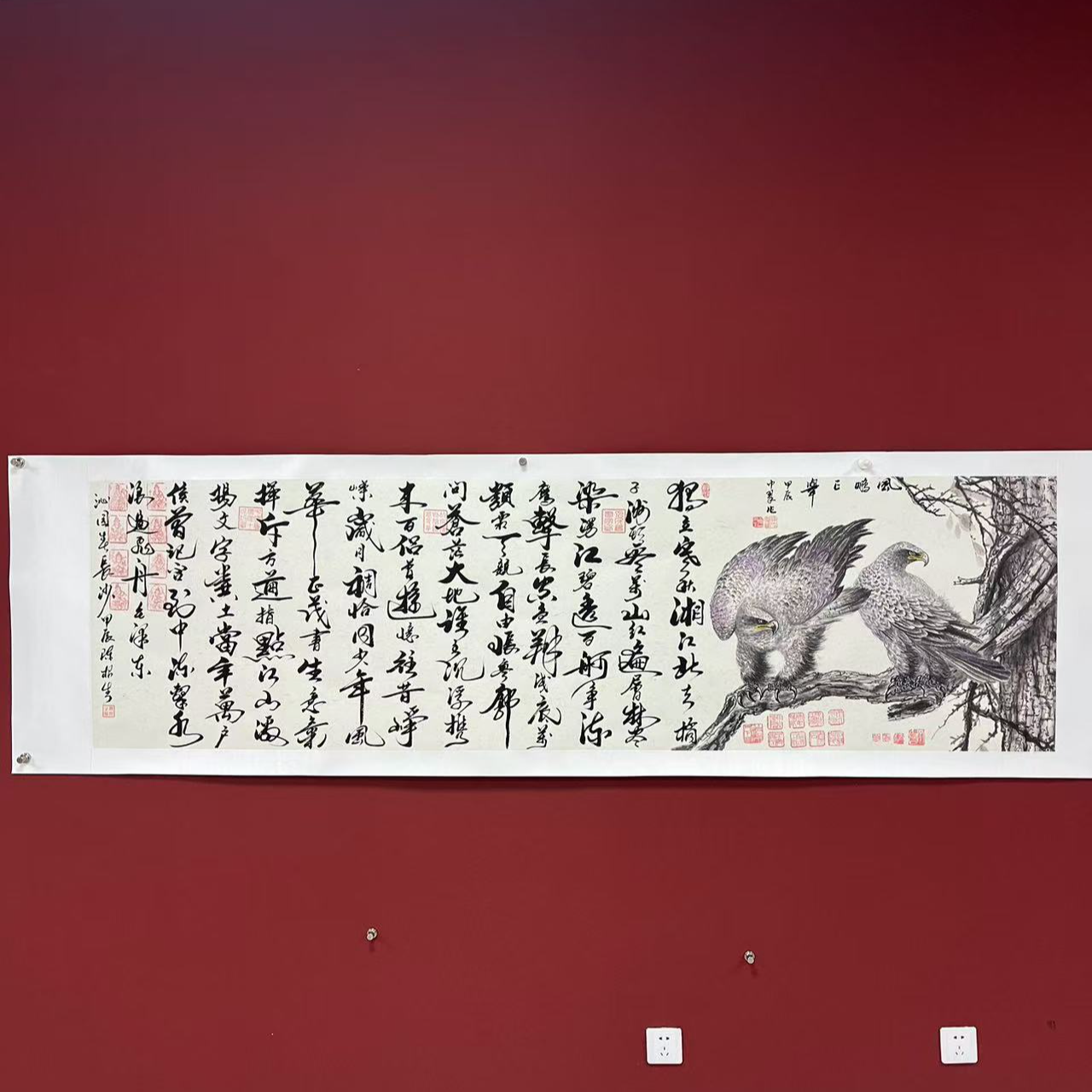 陈根生书孙中翠合创作品~《风鹏正举 沁园春长沙》