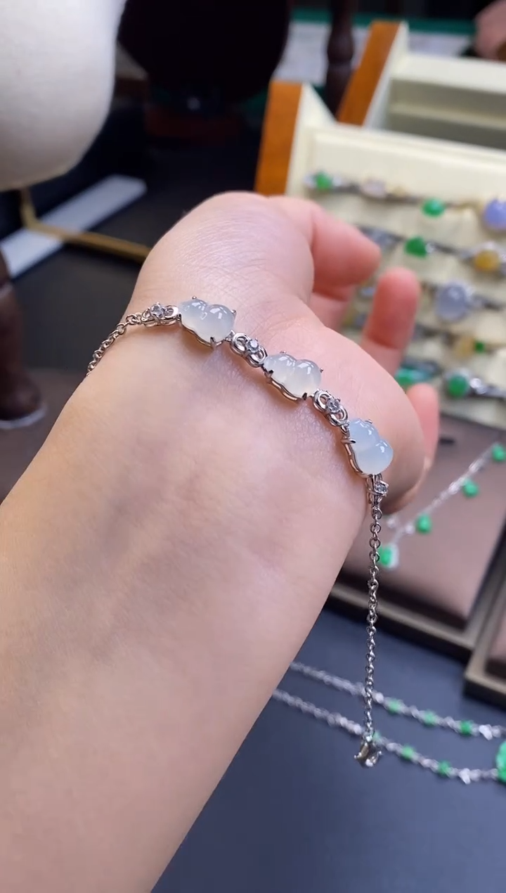 颈饰银S925镶嵌翡翠17042