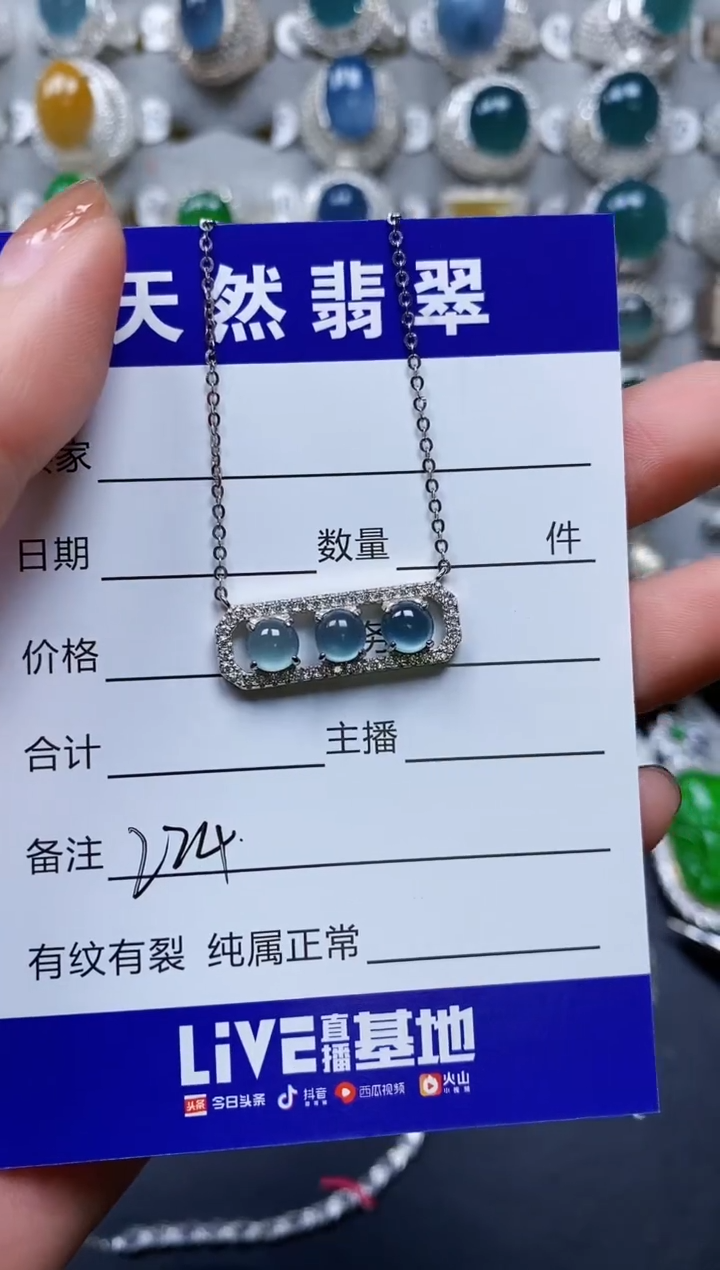 【闪购商品】翡翠颈饰银S925镶嵌0224
