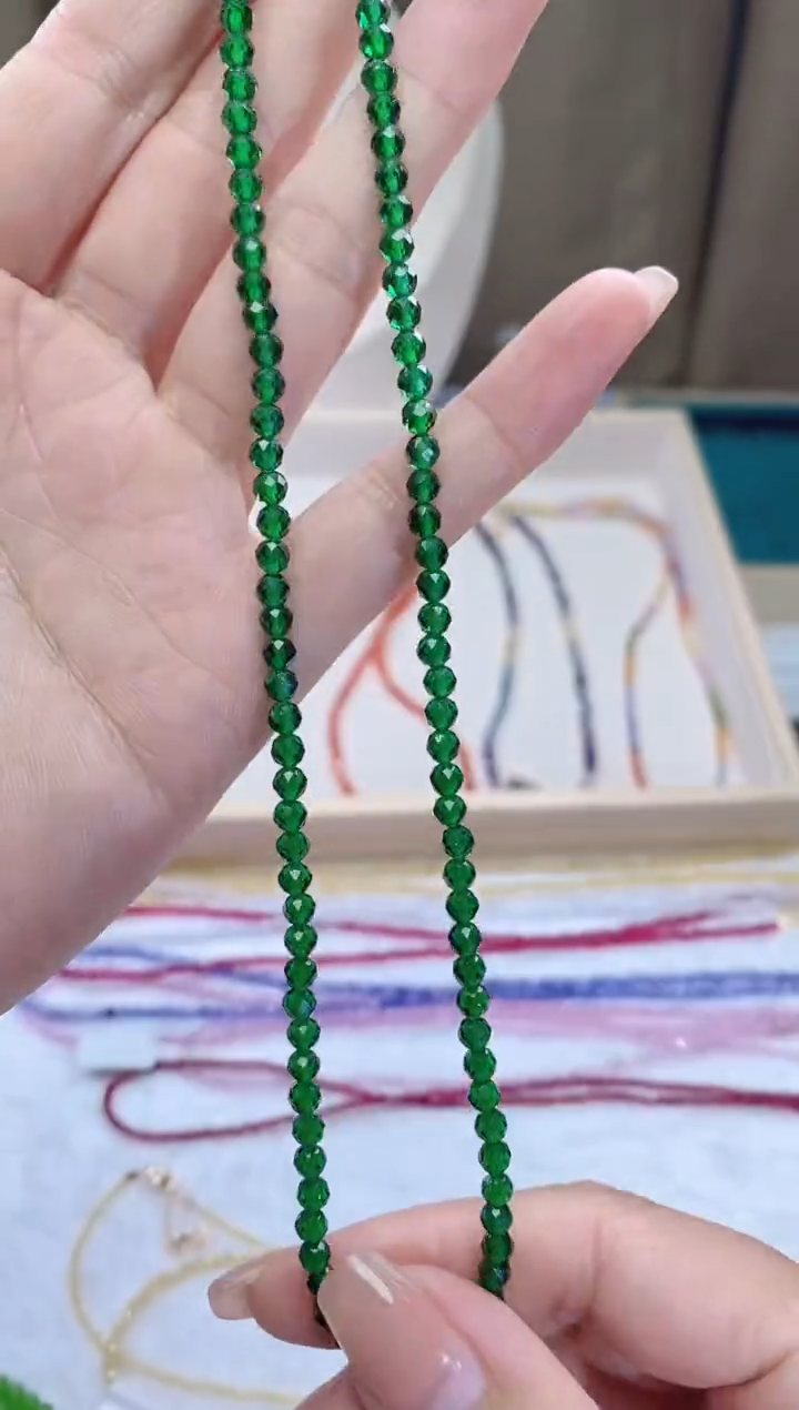 【闪购商品】透辉石项链银S925镶嵌诗颜甄选珠宝SYZB34