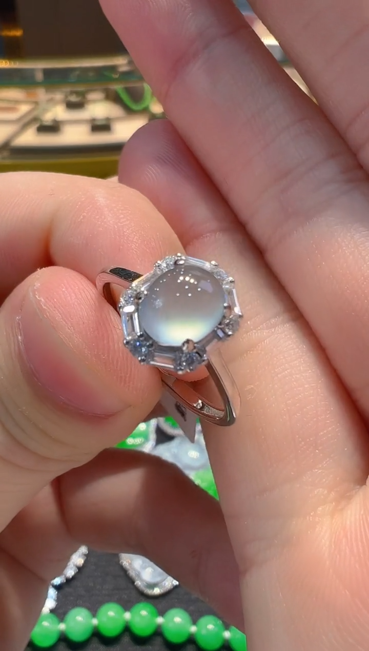 【闪购商品】翡翠银S925镶嵌戒指多样性发货一件