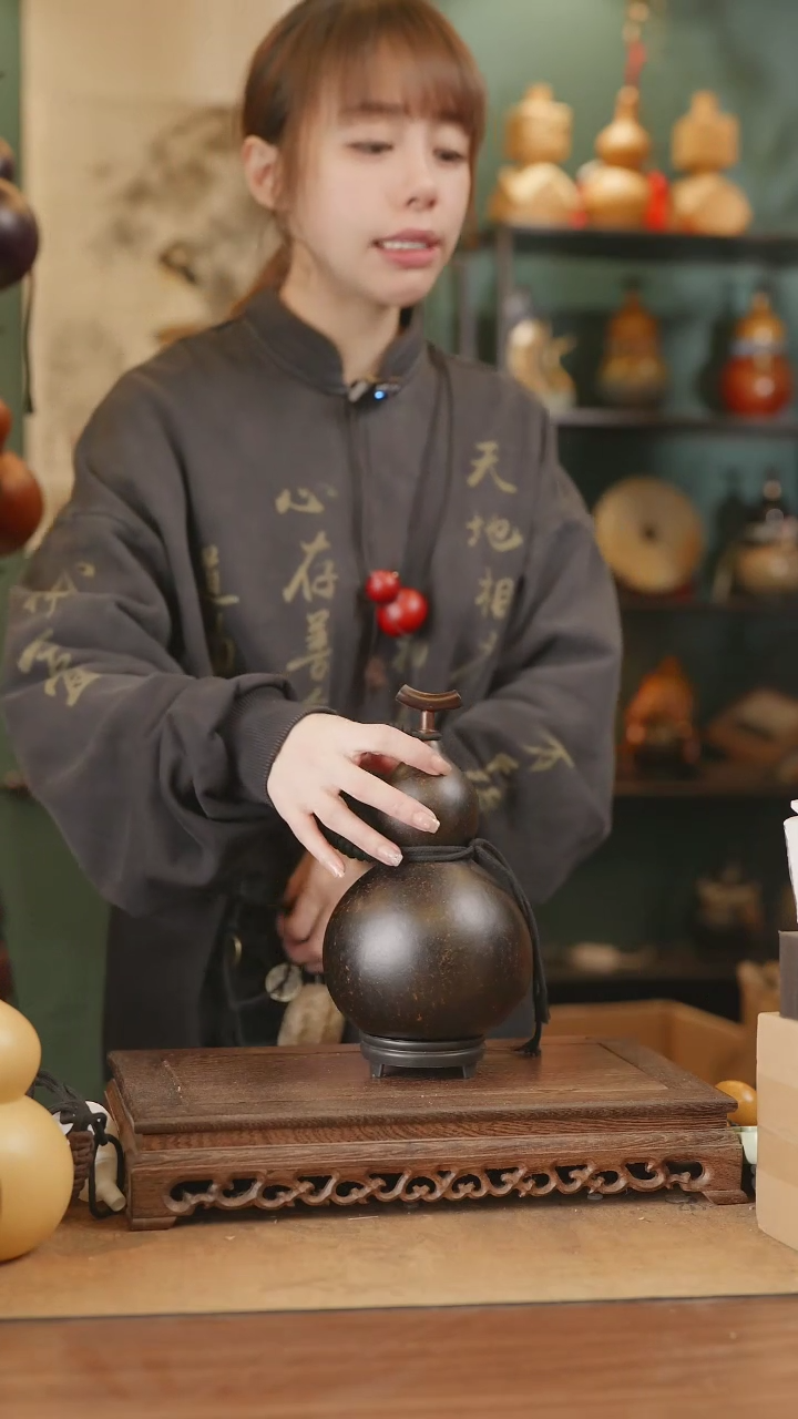 【闪购商品】180号精品天然大漆工艺防渗内胆酒葫芦~