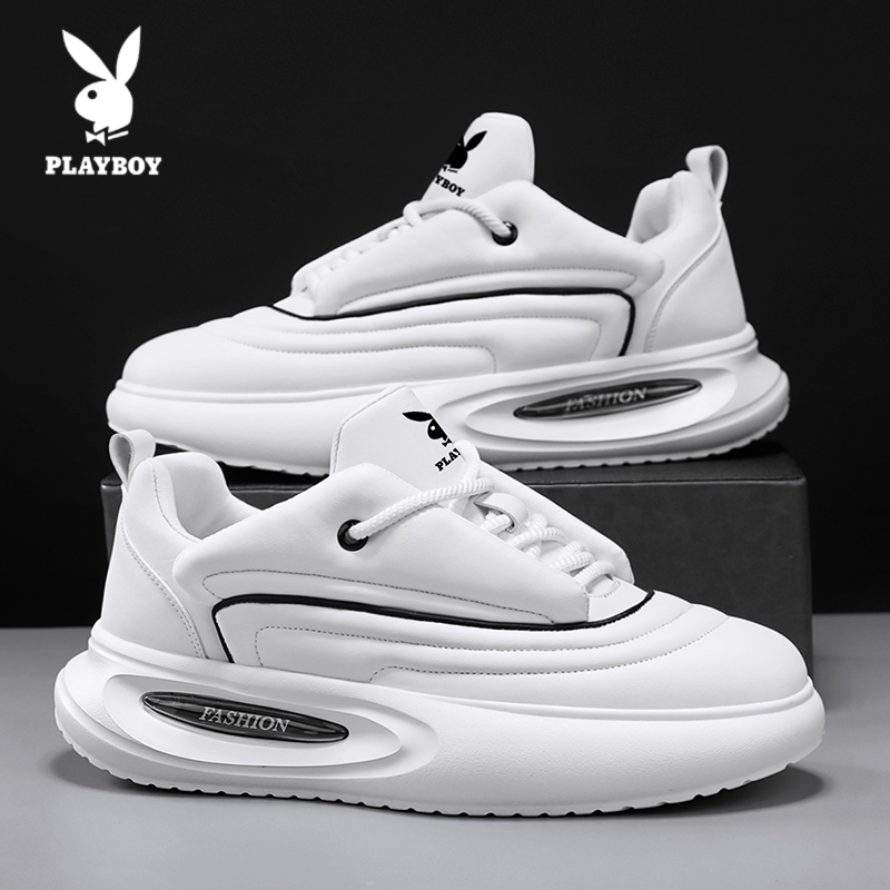 PLAYBOY/花花公子时尚休闲鞋2025新款男士百搭厚底增高潮流运动鞋